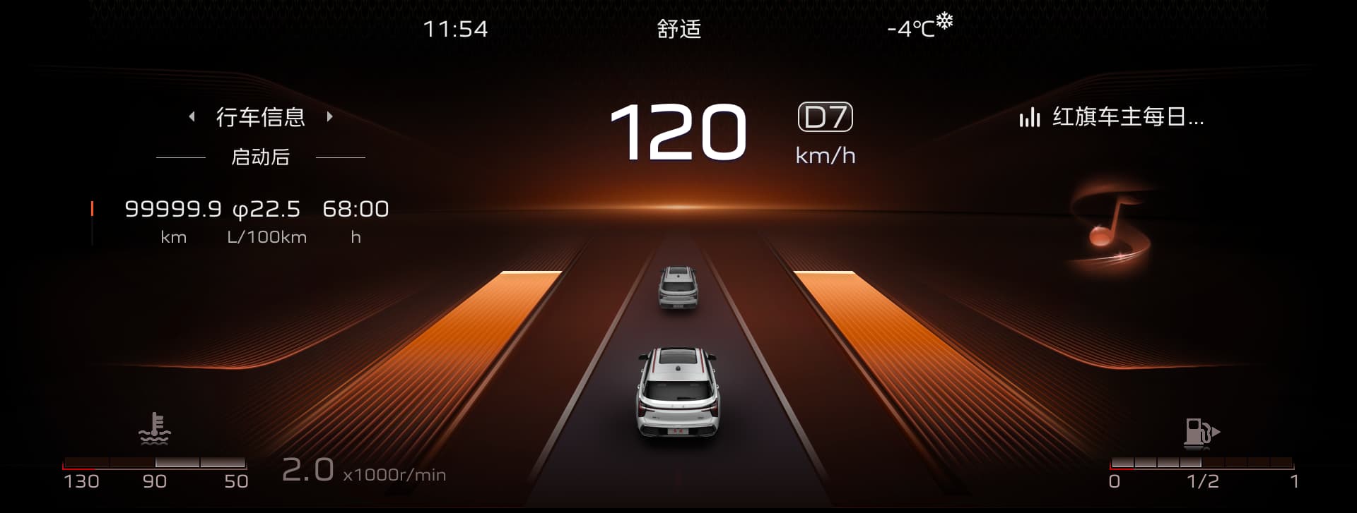 红旗仪表布局示例 4