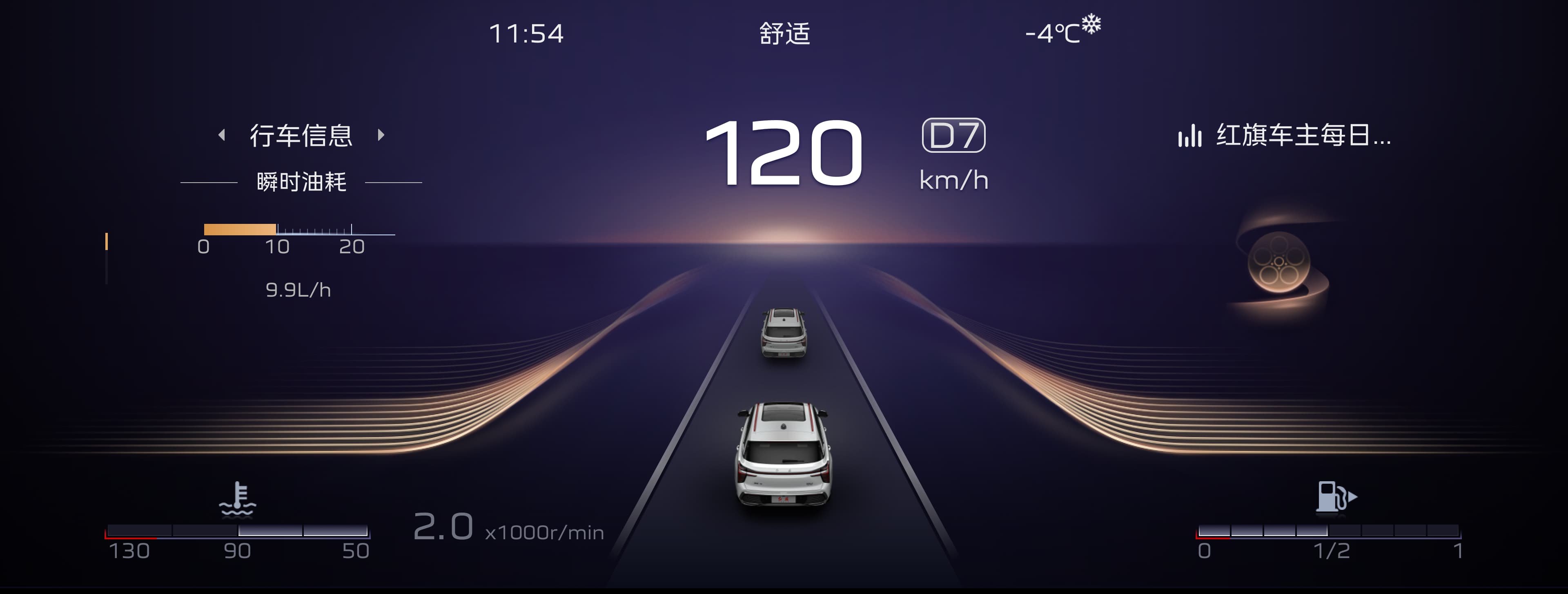 红旗仪表布局示例 6